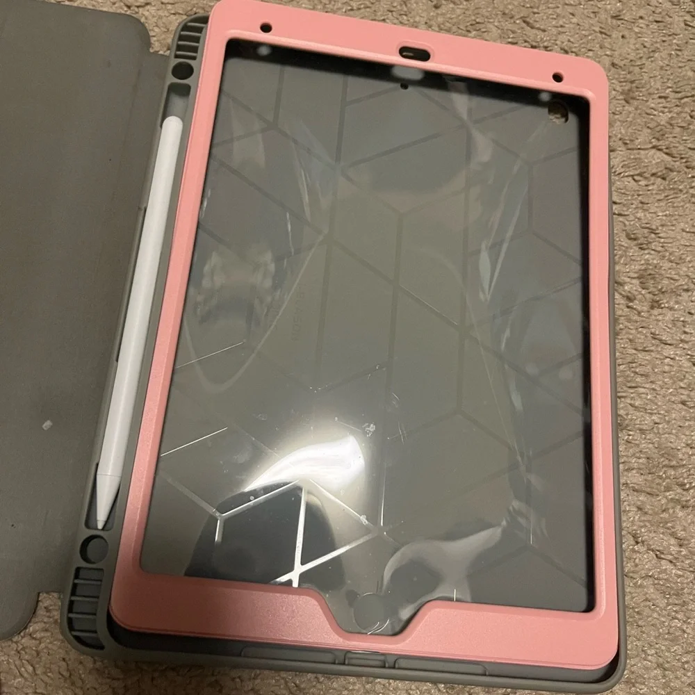 Pink Tablet Case and Keyboard Set